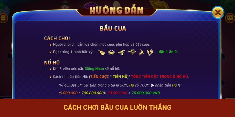 Cách chơi Bầu Cua luôn thắng