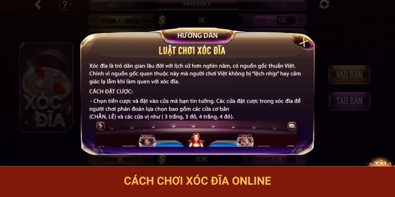 Cách chơi xóc đĩa online